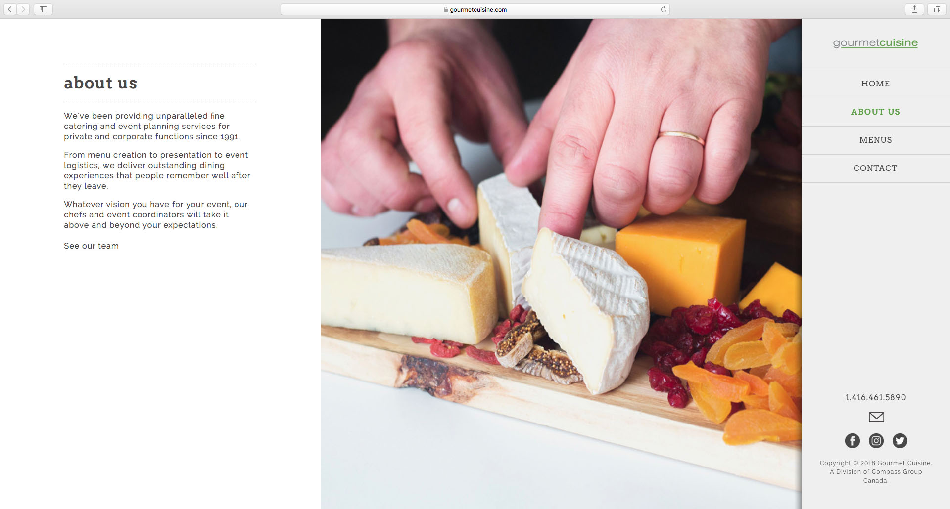 Gourmet Cuisine about page